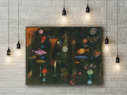 Paul Klee: Fish Magic. Fine Art Canvas.