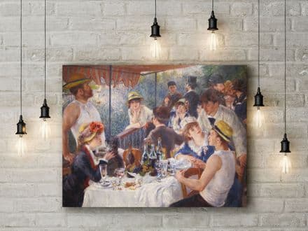 Pierre Auguste Renoir: The Luncheon of the Boating Party. Fine Art Canvas.