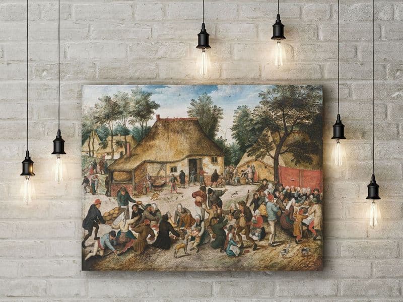 Pieter Bruegel the Younger: The Peasant Wedding/Wedding Feast. Fine Art Canvas.