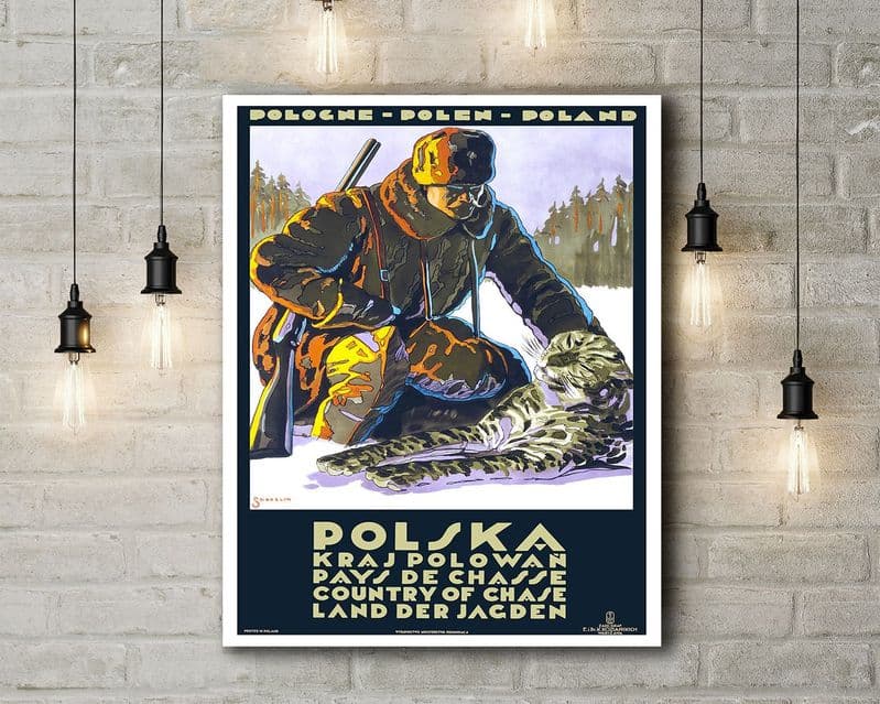 Poland/Polska: Country of Chase. Vintage Style Canvas.