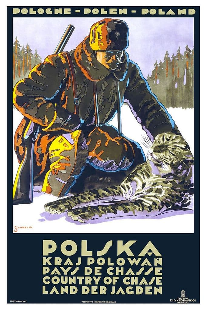 Poland/Polska: Country of Chase.  Vintage Travel Print/Poster. Sizes: A4/A3/A2/A1 (002700)