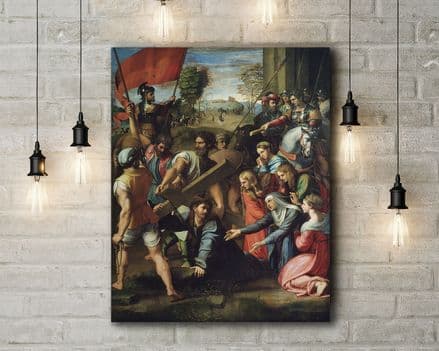 Raphael: Christ Falling on the Way to Calvary. Fine Art Canvas.