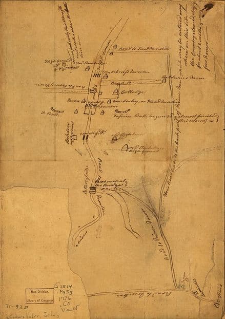 Recon Map Of Princeton New Jersey, Dec. 31, 1776. Civil War Print/Poster (4815)