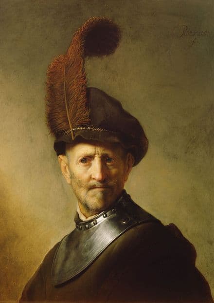 Rembrandt: An Old Man in Military Costume. Fine Art Print/Poster (4938)