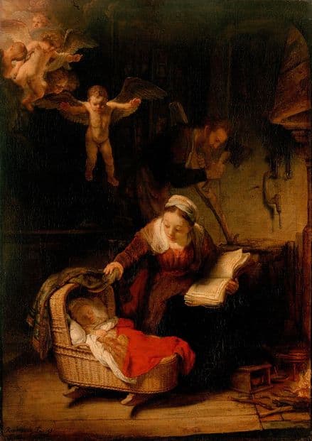 Rembrandt Harmensz van Rijn: The Holy Family. Fine Art Print/Poster. Sizes: A4/A3/A2/A1 (00554)
