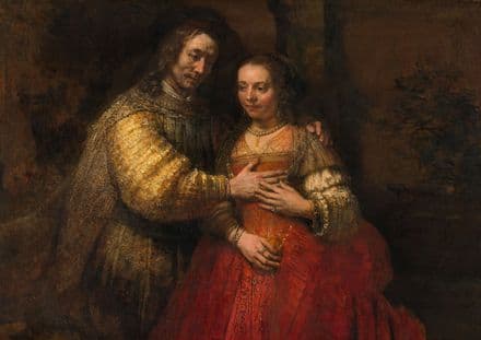 Rembrandt Harmensz van Rijn: The Jewish Bride. Fine Art Print/Poster. Sizes: A4/A3/A2/A1 (001851)