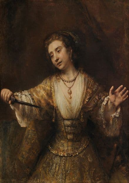 Rembrandt: Lucretia. Fine Art Print/Poster. Sizes: A4/A3/A2/A1 (003905)