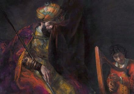 Rembrandt: Saul and David. Fine Art Print/Poster. Sizes: A4/A3/A2/A1 (004301)