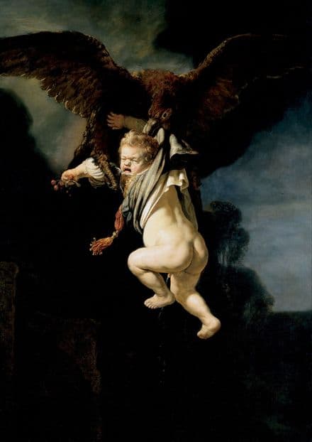 Rembrandt: The Abduction of Ganymede. Fine Art Print/Poster. Sizes: A4/A3/A2/A1 (004297)