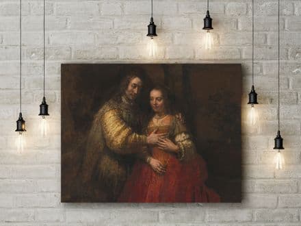Rembrandt: The Jewish Bride. Fine Art Canvas.