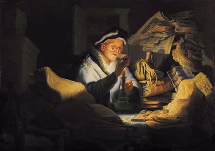 Rembrandt: The Parable of the Rich Fool. Fine Art Print/Poster. Sizes: A4/A3/A2/A1 (004294)