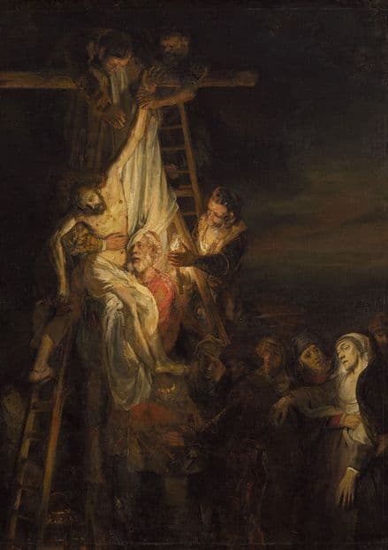 Rembrandt (Workshop): Descent from the Cross. Fine Art Print/Poster. Sizes: A4/A3/A2/A1 (004308)