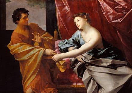 Reni, Guido: Joseph and Potiphar's Wife. Fine Art Print/Poster. Sizes: A4/A3/A2/A1 (002107)