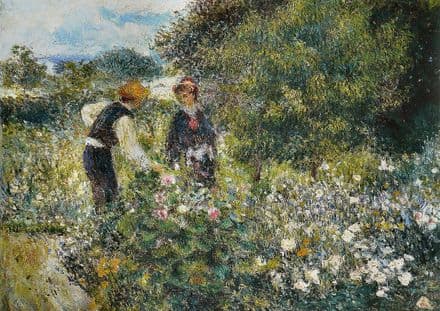 Renoir, Pierre Auguste: Flower Picking. Fine Art Print/Poster. Sizes: A4/A3/A2/A1 (004275)