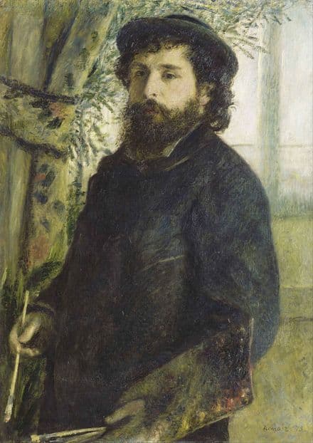 Renoir, Pierre Auguste: Portrait of Claude Monet. Fine Art Print/Poster. Sizes: A4/A3/A2/A1 (004285)