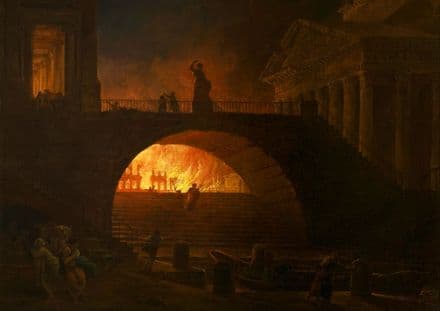 Robert, Hubert: The Fire of Rome. Fine Art Print/Poster (5372)