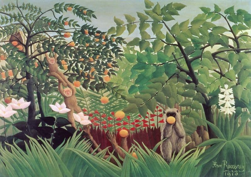 Rousseau, Henri: Exotic Landscape, 1910. Fine Art Print/Poster. Sizes: A4/A3/A2/A1 (003524)