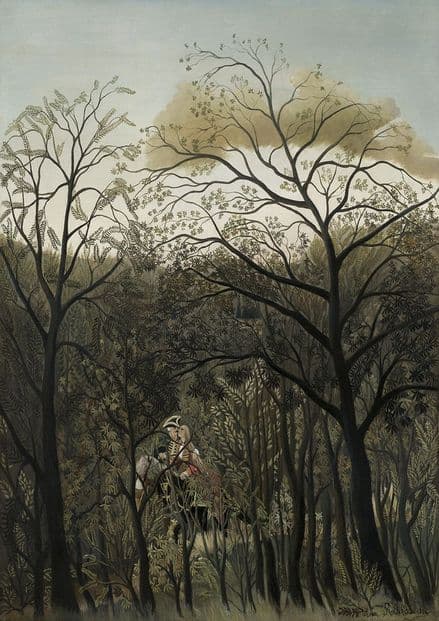 Rousseau, Henri: Rendezvous in the Forest. Fine Art Print/Poster. Sizes: A4/A3/A2/A1 (003547)