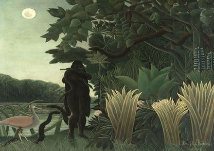 Rousseau, Henri: The Snake Charmer. Fine Art Print/Poster. Sizes: A4/A3/A2/A1 (00558)