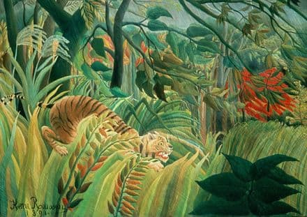 Rousseau, Henri: Tiger in a Tropical Storm. Fine Art Print/Poster. Sizes: A4/A3/A2/A1 (001227)