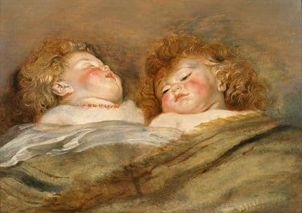 Rubens, Peter Paul: Two Sleeping Children. Fine Art Print/Poster. Sizes: A1/A2/A3/A4 (002128)