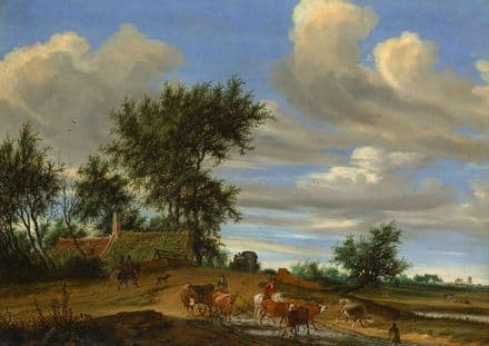 Ruysdael, Salomon van: A Country Road. Fine Art Print/Poster (5258)