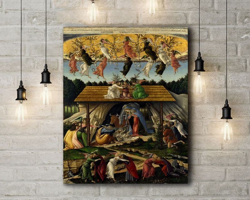 Sandro Botticelli: The Mystical Nativity. Religious Fine Art Canvas.