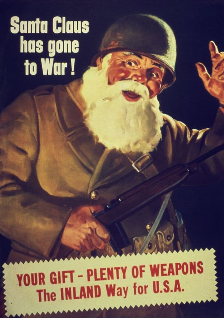 Santa Claus Has Gone to War. Propaganda WW2 1942 Print/Poster (5420)