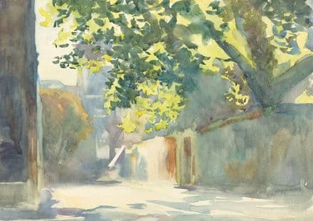 Sargent, John Singer: Sunlit Wall Under a Tree. Fine Art Print/Poster. Sizes: A4/A3/A2/A1 (002382)