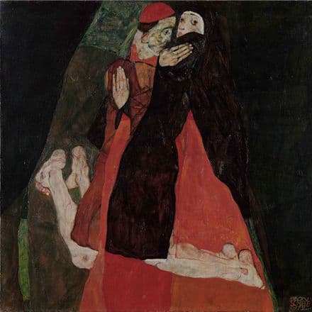Schiele, Egon: Cardinal and Nun. Fine Art Print/Poster (003670)