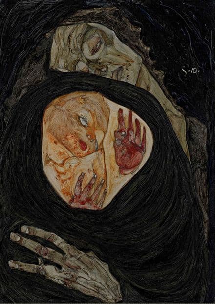 Schiele, Egon: Dead Mother I. Fine Art Print/Poster. Sizes: A4/A3/A2/A1 (003676)