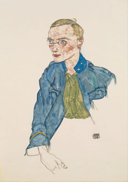 Schiele, Egon: One-Year Volunteer Lance-Corporal. Fine Art Print/Poster. Sizes: A4/A3/A2/A1 (003701)