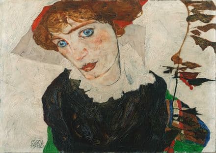 Schiele, Egon: Portrait of Wally Neuzil. Fine Art Print/Poster. Sizes: A4/A3/A2/A1 (003705)
