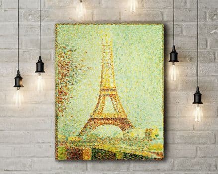 Seurat: The Eiffel Tower. Fine Art Canvas.