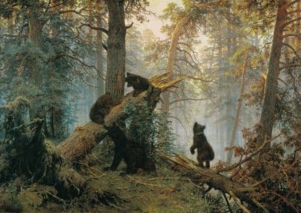 Shishkin, Ivan Ivanovich: Morning in a Pine Forest . Fine Art Print/Poster (4947)