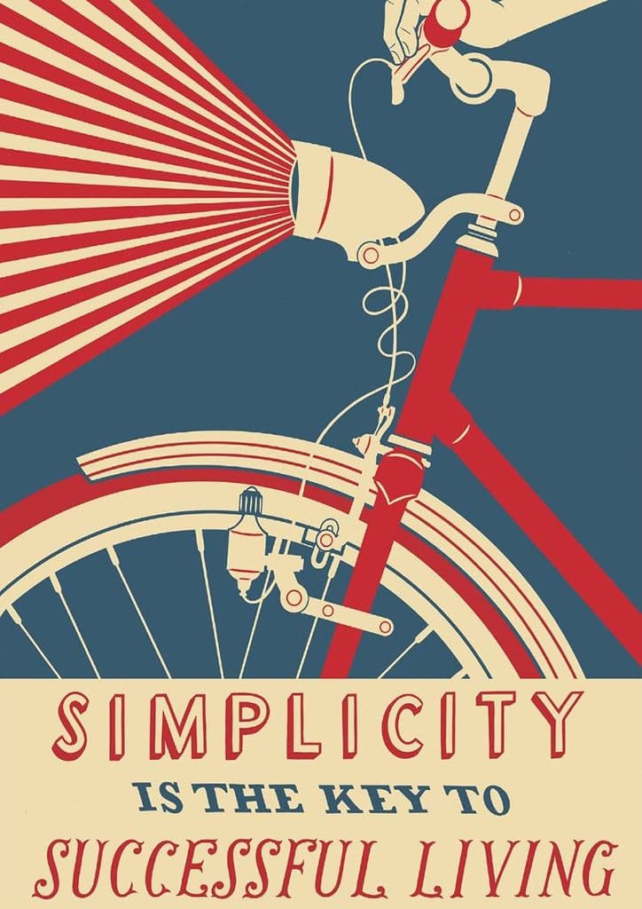 Simplicity is the Key to Successful Living Travel Art Print/Poster. Sizes: A4/A3/A2/A1 (002309)