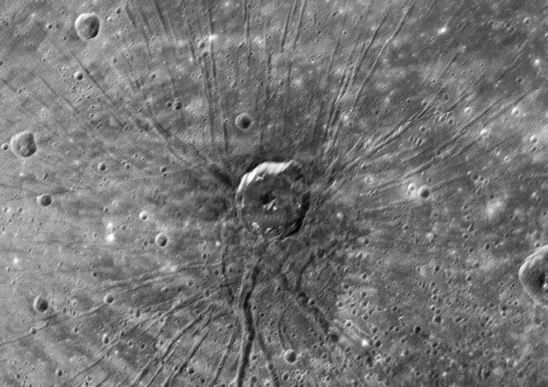 Spider Crater on Planet Mercury. Space Print/Poster (4932)
