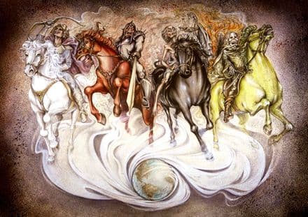 The Four Horsemen of the Apocalypse. Religious/Biblical Art Print/Poster. Sizes: A1/A2/A3/A4 (00506)