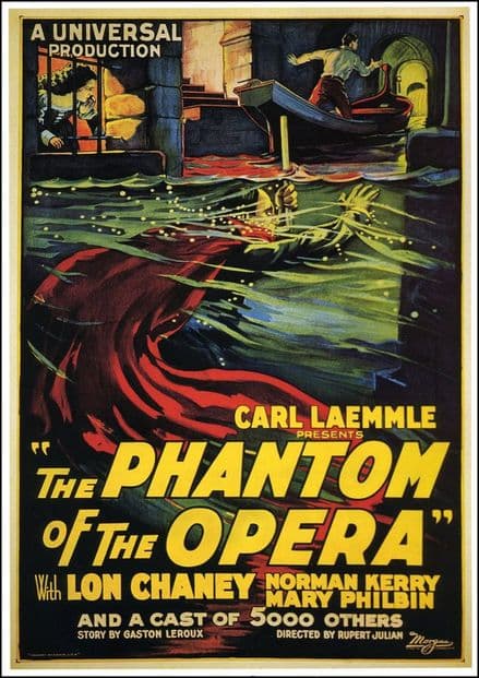 The Phantom of the Opera. Vintage Film/Movie Print/Poster. Sizes: A4/A3/A2/A1 (0086)