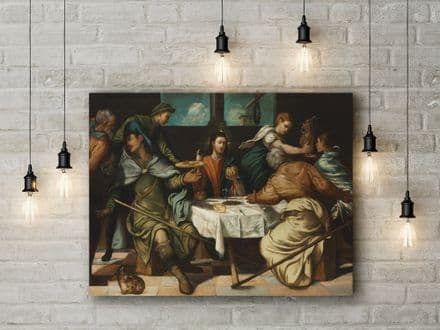 Tintoretto: The Supper at Emmaus. Fine Art Canvas.