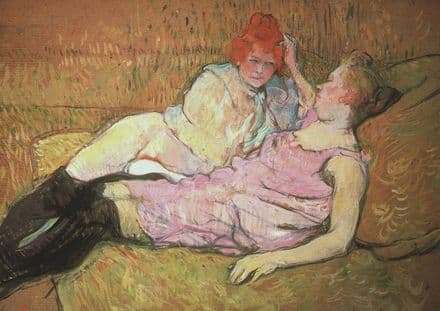 Toulouse-Lautrec, Henri de: The Sofa. Fine Art Print/Poster. Sizes: A4/A3/A2/A1 (002212)