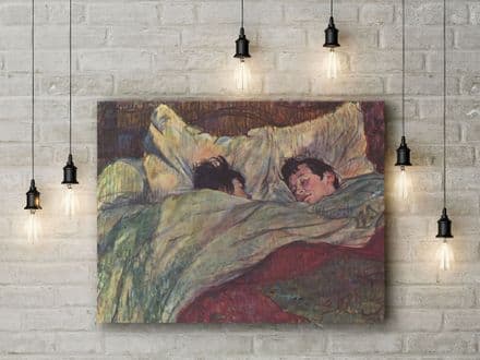 Toulouse Lautrec: The Bed. Fine Art Canvas.