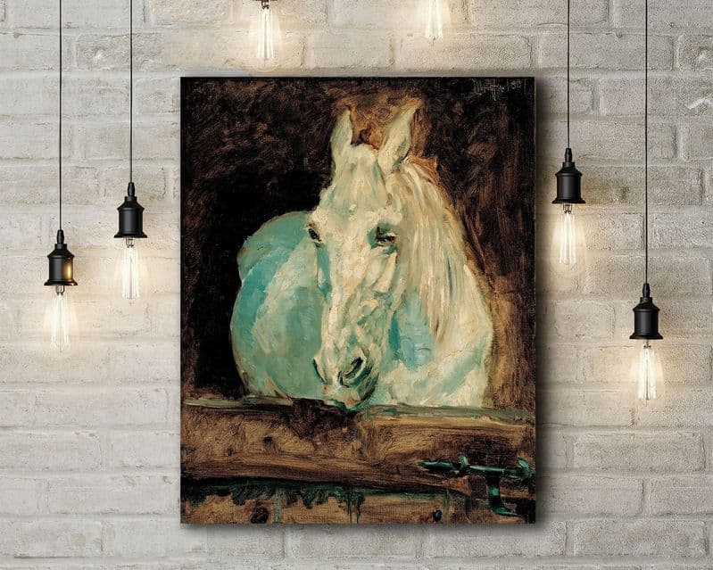 Toulouse Lautrec: The White Horse. Fine Art Canvas.