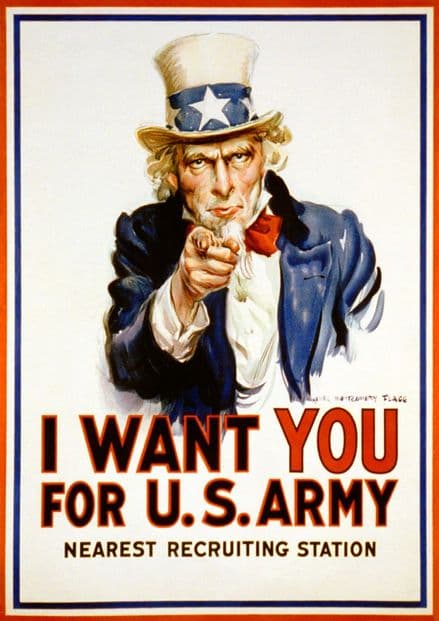 Uncle Sam I Want You for U.S. Army. Art Print/Poster (5173)