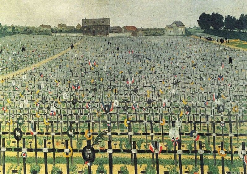 Vallotton, Felix: The Military Cemetery at Chalons. Fine Art Print/Poster. Sizes: A4/A3/A2/A1 (00140)
