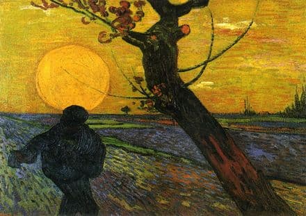 Van Gogh, Vincent: Sower with Setting Sun. Fine Art Print/Poster. Sizes: A4/A3/A2/A1 (001532)