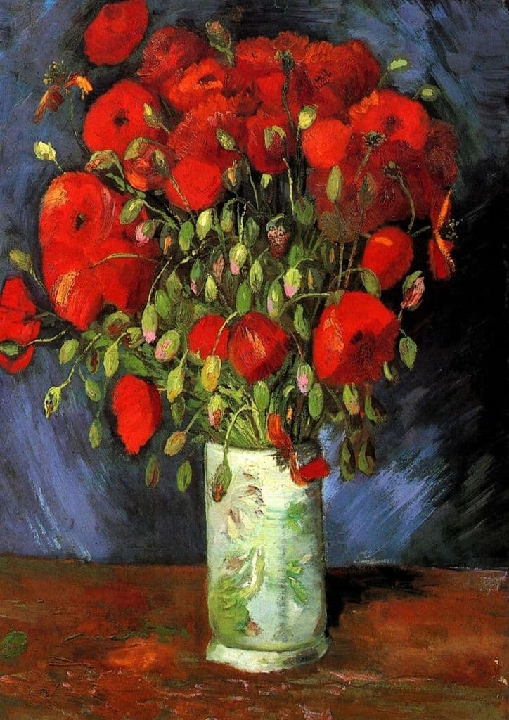 Van Gogh, Vincent: Vase with Red Poppies. Fine Art Print/Poster. Sizes: A4/A3/A2/A1 (001732)