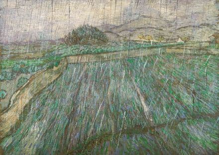 Van Gogh, Vincent: Wheat Field in the Rain. Fine Art Print/Poster. Sizes: A4/A3/A2/A1 (003914)
