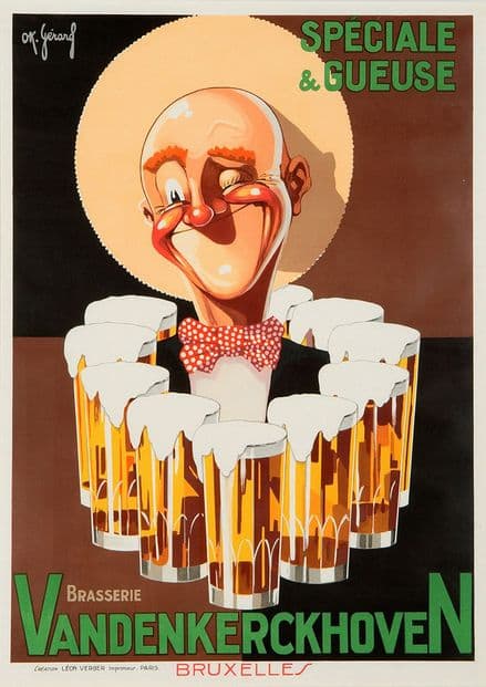 Vandenkerckhoven by OK Gerard. Vintage Beer Print/Poster (4936)
