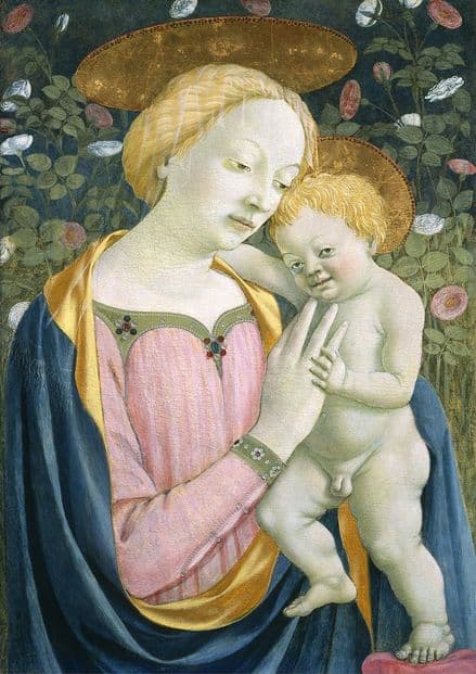 Veneziano, Domenico: Madonna and Child. Fine Art Print/Poster. Sizes: A4/A3/A2/A1 (004178)